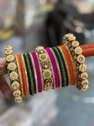 Mehreen Velvet Bangle Stack