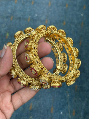 Polki Ruby Gold Pacheli (Openable)