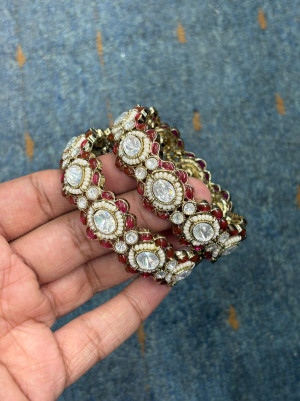 Uncut Mosonaite Ruby Bangle