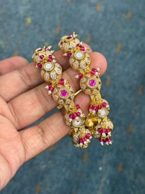 Heritage Ruby Crystal Bangle (Openable)