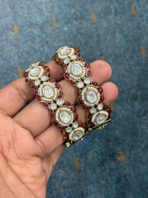 Uncut Mosonaite Ruby Bangle