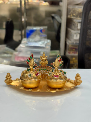 Royal Peacock & Lakshmi Pooja Thali Set