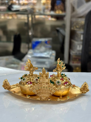 Royal Peacock & Lakshmi Pooja Thali Set