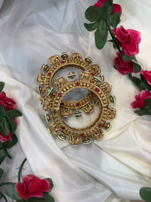 Heritage Elephant Polki Kundan Pacheli (Openable)